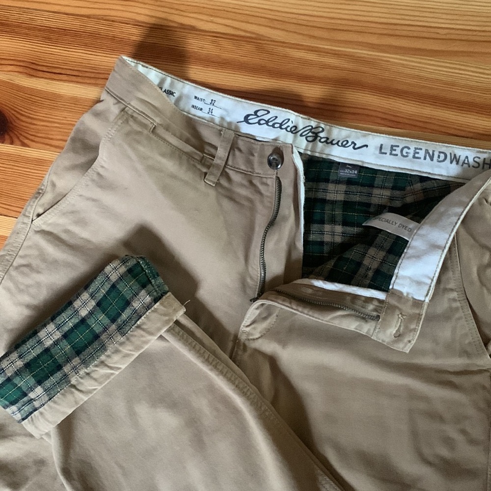 Eddie Bauer flannel-lined Pants